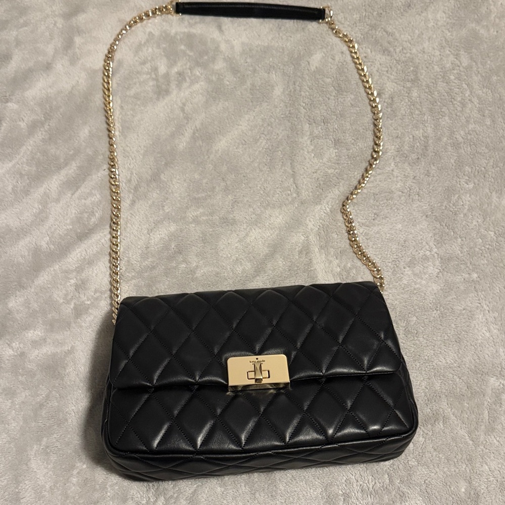 Kate Spade Carey Medium Flap Bag in Black